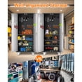 thumbnail image 3 of Armoire de Rangement Haute en Métal avec Portes Verrouillables 72 Pouces, Organisateur en Acier Robuste avec 4 Tablettes Ajustables et Panneau Perforé, Roues Verrouillables pour Garde-Manger Garage Bureau Salle d'Artisanat, Gris Pâle, 3 of 7