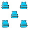 thumbnail image 2 of maskred Hi Vis Child Safety Reflective Vest Traffic Waistcoat Work Cycling Clothes blue 42x47x5cm 5Set, 2 of 6