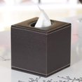 thumbnail image 2 of Tissue Box Holders, Tissue Box Cover Napkin Holder Pu Leather Tissue Dispenser Facial Tissue Box For Home Office Car Tissue Cover (brown), 2 of 3