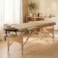 thumbnail image 2 of HOMCOM Portable Folding Massage Table, Facial Couch Bed, Light Brown, 2 of 10