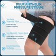 thumbnail image 3 of Adjustable Thigh Brace, Hamstring Compression Wrap, Thigh Compression Sleeve, Quad and Upper Leg Brace for Men & Women, 3 of 13