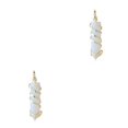 thumbnail image 3 of yingyy Wire Wrapped Charm Hanging Pendant Colorful Exquisite Crystal Crafting Necklace Keychains Earrings Accessories White 2Set, 3 of 6