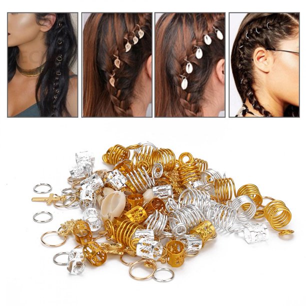 Lot de 10 pinces à cheveux en strass pour dreadlocks - Réglable - En métal - Pour femmes et hommes