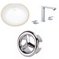 thumbnail image 1 of American Imaginations 19.5-in. W CUPC Oval Bathroom Undermount Sink Set In White - Chrome Hardware AI-26842, 1 of 1