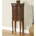 thumbnail image 1 of Powell Louis Philippe Jewelry Armoire with Round Drawer Pulls and Plush Black Lining, Walnut, 1 of 12