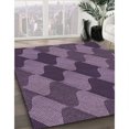 thumbnail image 3 of Ahgly Company Machine Washable Indoor Rectangle Transitional Plum Purple Area Rugs, 6' x 9', 3 of 7
