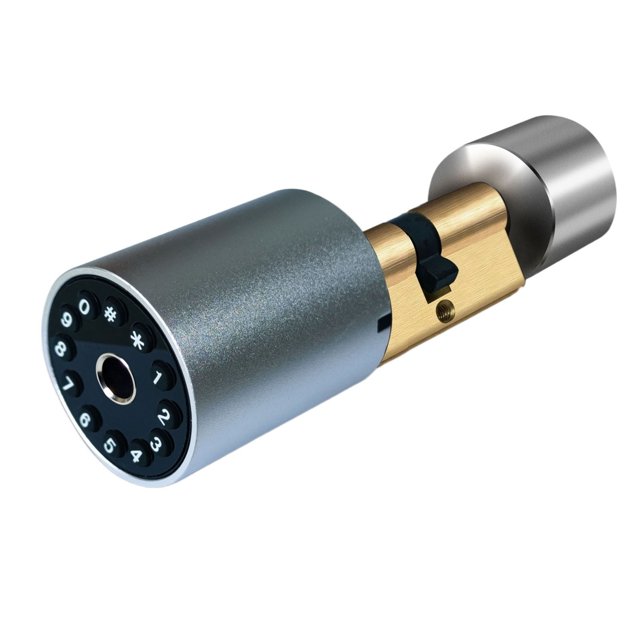 Door Lock, Variable Size Smart Door Lock Outdoor Door Lock Electronic Lock Tuya APP Cylinder Door Password Lock Finrprint Door Lock ,Easy to Install