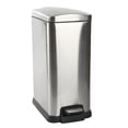 thumbnail image 1 of Hometrends 15 Liter Stainless Steel Hands Free Bathroom Trash Can, Durable Foot Pedal, Fingerprint-proof stainless steel finish Wastebasket, 1 of 7