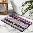 thumbnail image 5 of Experience Supreme Comfort with our 20x32in Tribal Style Bath Rug Runner - Non-Slip, Luxury Microfiber, Machine Washable Bathroom Rugs for Tub and Shower. Upgrade Your Bathroom Today!, 5 of 5