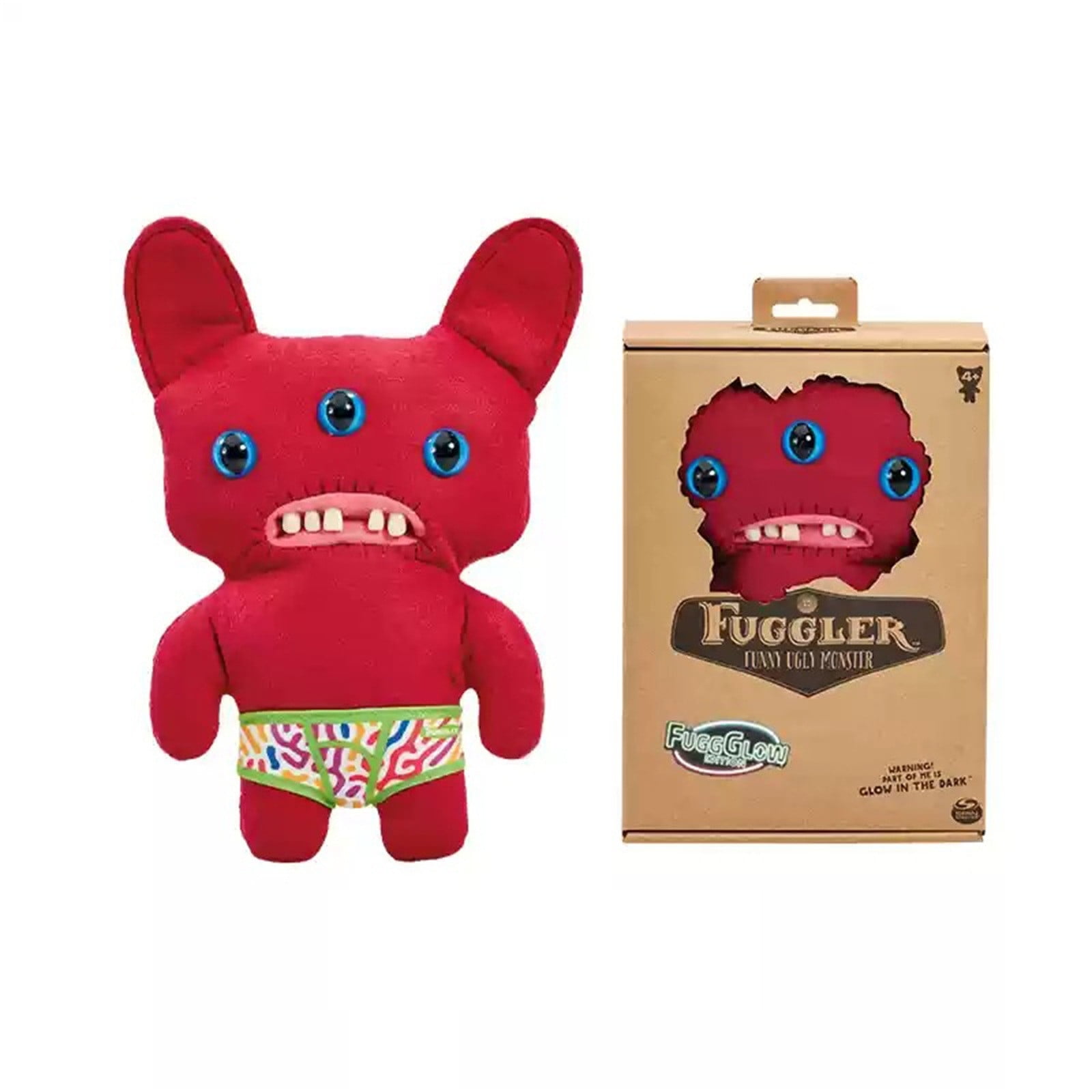 FUGGLER 赤いモンスター風ぬいぐるみ HIXOWIA Fuggler Funny Ugly Monster Fugg Glow, 9