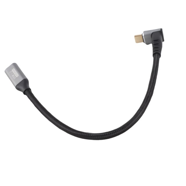 USB C 3.2 Male to Female Cable, PD100W Fast Charging 10Gbps 4K At 60Hz USB C Charging Cable, Right Angle USB C Extension Cable for Steam Deck Game Consoles
