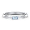thumbnail image 1 of East-West Stackable Baguette Ring in 10K White Gold, 1 of 3