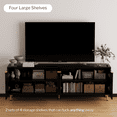 thumbnail image 3 of Aykah Luna Meuble Télé de 71 Pouces avec Rangement pour Télé jusqu'à 75 Pouces avec 4 Armoires de Rangement, Table Télé Moderne, Console Télé avec Pattes en Métal pour Salon, 3 of 9