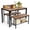 Brown, variant on Gymax 4pcs Dining Table Set Rustic Desk 2 Chairs & Bench w/ Storage Rack Brown