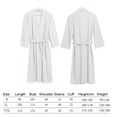 thumbnail image 2 of Peignoir de Bain pour Femmes à Absorption d'Eau, Peignoir Gaufré Uni, Robe de Spa et de Maison, Chemise de Nuit, 2 of 9