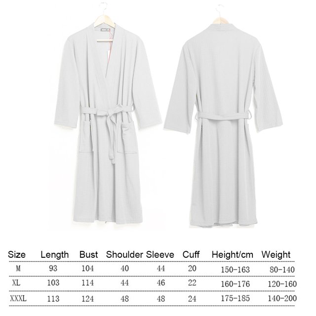 Women Water Absorption Bath Robe Solid Waffle Bathrobe Spa Absorption Bath Robe; Home Home Dress Nightgown