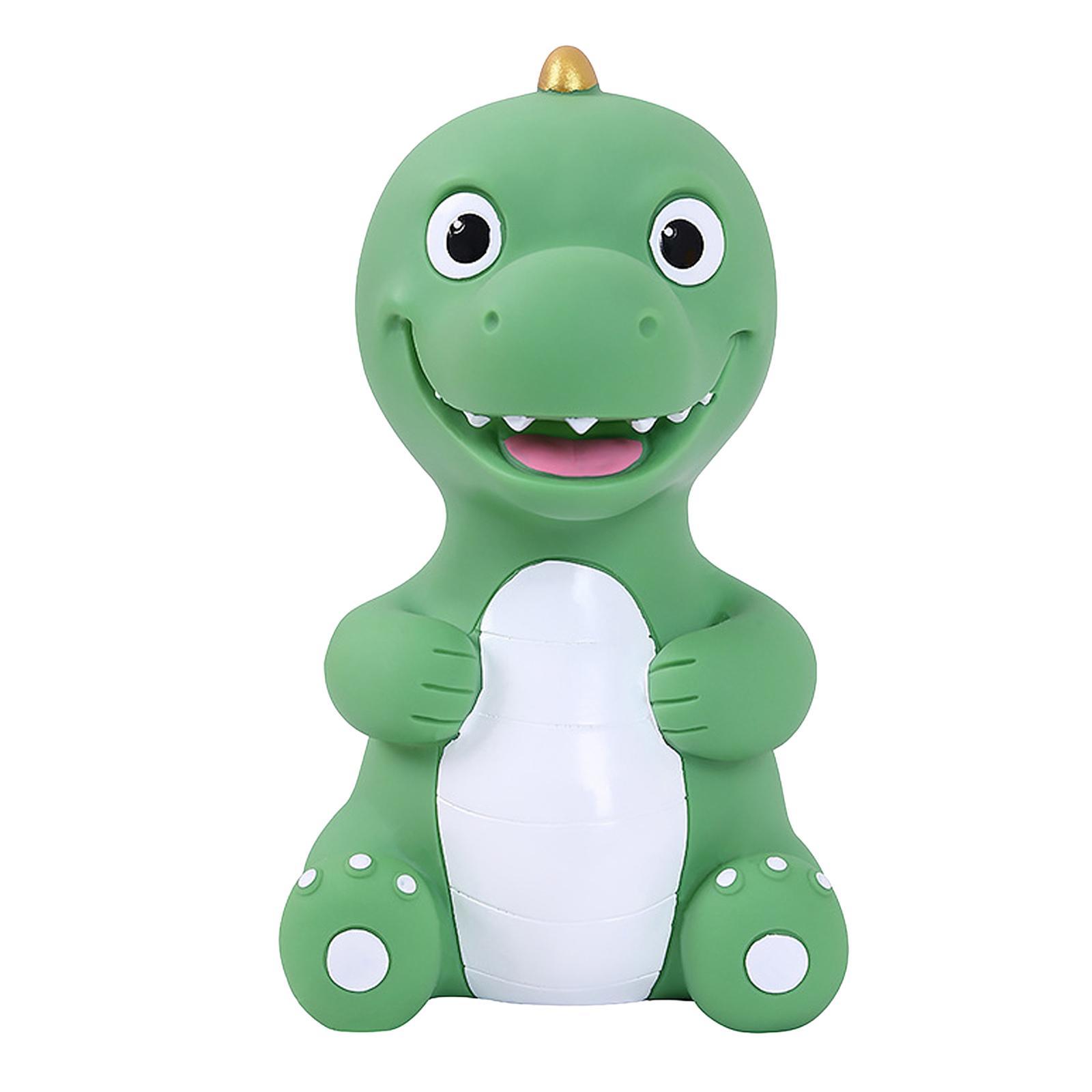 DOLITY Tirelire Dinosaure Dessin Animé Adorable Collection Décorative Tirelire Verte