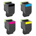 thumbnail image 1 of Zoomtoner Compatible LEXMARK 701 Cartouche de Toner Laser à Rendement Élevé Ensemble Noir Cyan Magenta Jaune pour LEXMARK / IBM CS-410DTN, 1 of 1