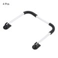 thumbnail image 3 of Unique Bargains Folding Table Legs 10.2' Height Anti Slip Coffee Table Leg Replacement, White Black 4 Pack, 3 of 6