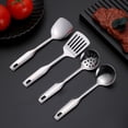 thumbnail image 4 of Mini Stainless Steel Cooking Set, EDHITNR 304 Polished Ladle Slotted Spoon Turner, Compact Space Saving Kitchen Utensils for Small Kitchens Picnic Lunch, 4 of 4