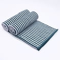 thumbnail image 4 of Mainstays – Ensemble de 2 serviettes de bain à rayures sarcelle, 4 of 7