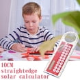 thumbnail image 1 of 3-in-1 10cm Solar Ruler Calculator Multifunctional Large Display Screen Mini Solar Card Ruler Calculator, 1 of 5