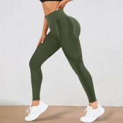 UPPADA Women's Yoga Pants Leggings High Waist Buttery Soft Sports Bottom Gym Yoga Pants Workout Leggings Tights Winter Saving Army Green,S
