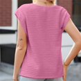 thumbnail image 4 of Timegard Womens Tops Irregularly V Neck Cap Sleeve Solid Color Comfy Blouse Dressy Casual Tank Tops, 4 of 4