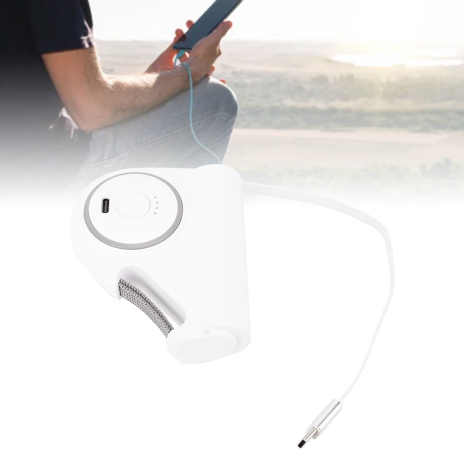 5000mAh Retractable Charger, Power Bank with 30In Cables, 22.5W Portable Charger LED Small Power Bank for Outdoor Travel