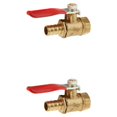 thumbnail image 1 of mmirethe Various Type Ball Valve Threaded Brass Ball Valve 12mm 8mm Red 2Set, 1 of 6