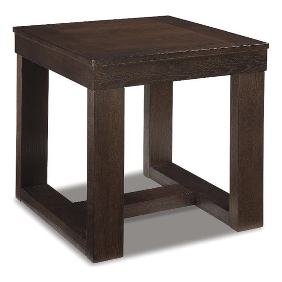 Signature Design by Ashley Watson Square End Table in Dark Brown