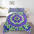 thumbnail image 1 of Erosebridal Hippie Mandala Down Comforter, Boho Flower Down Comforter, 3pcs, Reversible, 1 of 6
