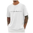 thumbnail image 1 of Puawkoer T-Shirt Surdimensionné Grand Fils T-Shirts pour Hommes T-Shirt pour Hommes T-Shirt d'Été pour Hommes Échange T-Shirt pour Hommes T-Shirts en Coton pour Hommes Col Rond Manches Courtes T-Shirt en Résille T-Shirts T-Shirt avec, 1 of 4