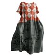 thumbnail image 4 of Hamky Robe T-Shirt Robe Maxi Robe à Manches Courtes Robe pour Femmes Grande Taille Surdimensionnée Ample Bohème Florale Coton Robes Maxi Fluides Décontractées Amples Longue Robe Robes Modestes Robes pour Femmes Robe Noire TTG, 4 of 4