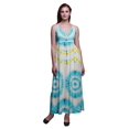 thumbnail image 1 of Bimba Robe Longue Maxi à Bretelles Spaghetti Ajustables Imprimée Teinture sur Nœuds Tenue de Plage d'Été-Xx-Grand, 1 of 1