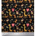 thumbnail image 1 of Soimoi Polyester Crepe Fabric Balloon,Floral & Cute Animals Cartoon Print Sewing Fabric Yard 52 Inch Wide, 1 of 3