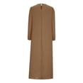 thumbnail image 4 of Gspmoly Robes d'Été pour Femmes, Mode Femme Uni Grande Taille Manches Longues Poches Robe Bandeau pour Dames Robe Longue Robes de Cocktail Liquidation, 4 of 5