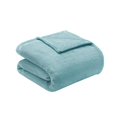 thumbnail image 2 of Intelligent Design Microlight Plush Oversized Blanket, Twin/ Twin X-Large, Aqua, 2 of 2