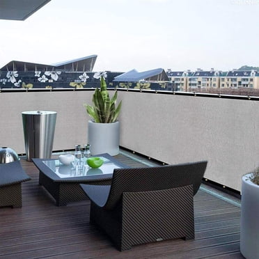 Filet d'Ombrage pour Balcon Écran d'Intimité pour Balcon Couverture d'Écran d'Intimité Clôture Résistante aux Intempéries Brise-Vent pour Extérieur Cour Arrière Patio