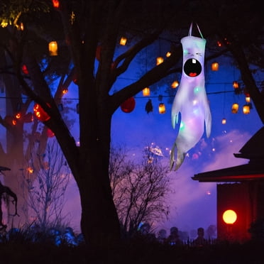 Drppepioner Décorations d'Éolienne d'Halloween pour Fêtes de Festival en Plein Air - Tissu Polyester Léger avec Suspension Rotative à 360° pour Arbres, Cour et Véranda avant - Panneau Parfait pour la Collecte de Bonbons