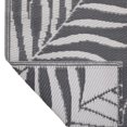thumbnail image 5 of 6'x9' Tropical Leaves Pewter Polyweave Rug, 5 of 5