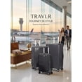 thumbnail image 1 of TRAVLR Express 3 Piece Luggage Set Front Opening 20" Carry On – Hardside Spinner Suitcase Set, Expandable 24" & 28" Checked Luggage, Recessed TSA Lock, Mute 360 Wheels, Anti-Blast Zippers-Dark Grey, 1 of 6