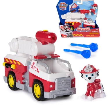 PAW Patrol Fire Rescue: Marshall's Rescue Fire Engine with Figure, Launcher & Accessories for Kids 3+