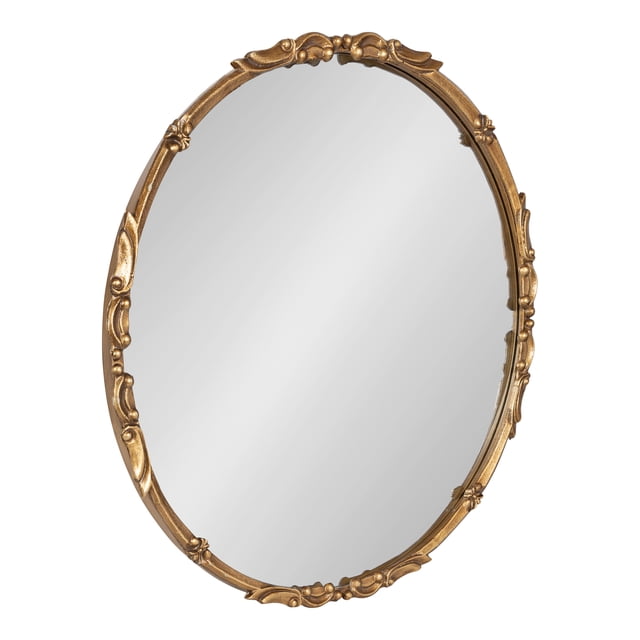 Kate and Laurel Brynley Decorative Wall Mirror, Gold 24" Diameter