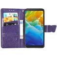 thumbnail image 3 of Case Premium PU Leather Flip Wallet Case Butterfly Embossed Full Body Protection Flip Stand Card Holder Magnetic Cover for Samsung A32 4G(Drak Purple), 3 of 6