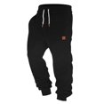 thumbnail image 1 of Men‘S Casual Solid Jogging Elastic Mid Waisted Sports Pants With Pockets Streetwear, 1 of 6
