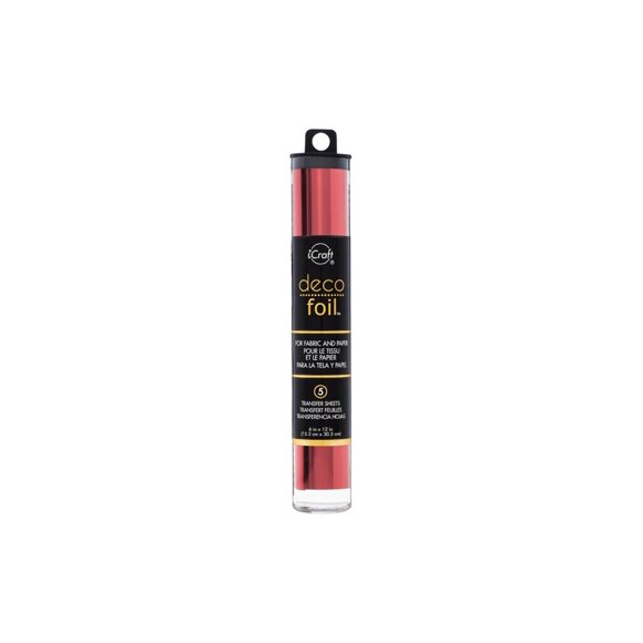 iCraft Deco Foil Transfer 6x12 Tube Red 5pc