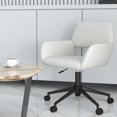 thumbnail image 1 of Homy Casa Chaise de Réception à Hauteur Réglable - Fauteuil Pivotant Rembourré Moderne pour Affaires, Tissu Beige, 1 of 6