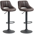 thumbnail image 1 of HOMCOM Tabourets de Bar Ensemble de 2 Tabourets de Comptoir Pivotants Réglables, 1 of 10