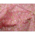 thumbnail image 4 of oneOone Silk Tabby Fabric Stripe & Square Geometric Print Fabric By The Yard 42 Inch Wide, 4 of 4